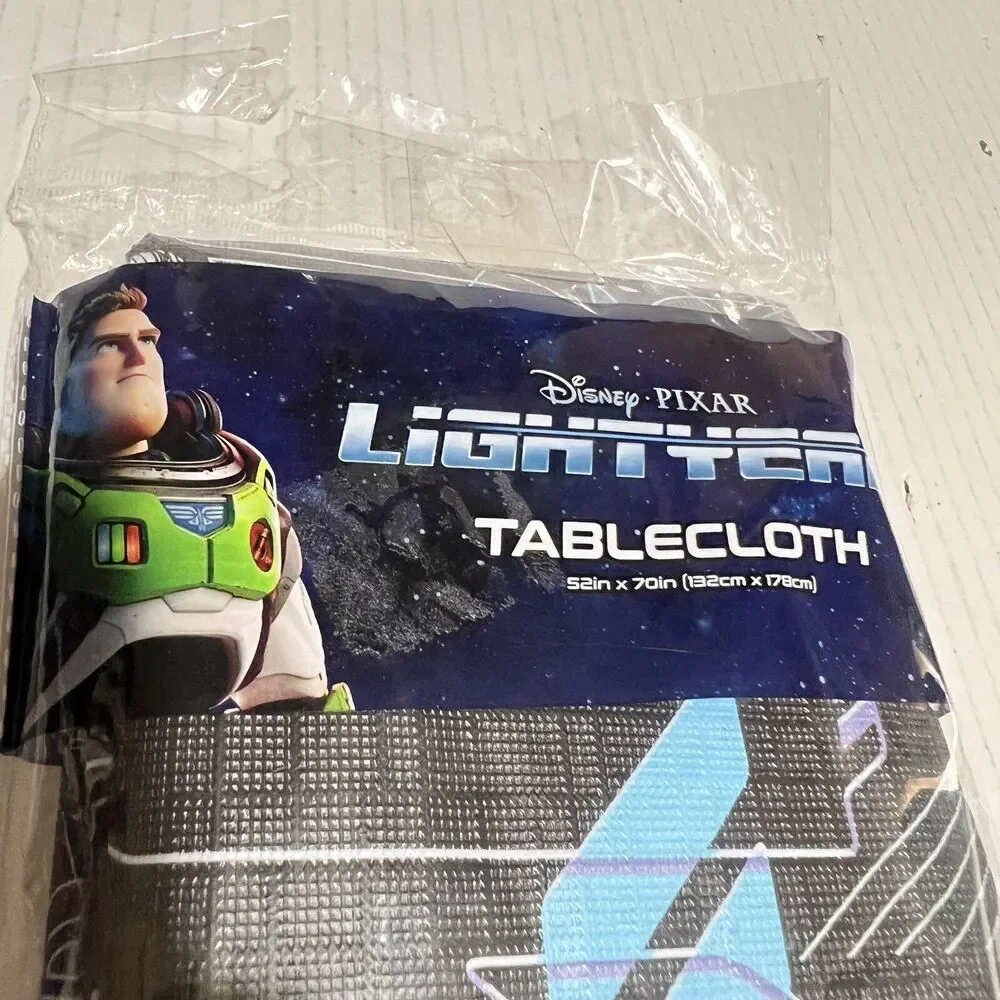Disney Buzz Lightyear Tablecloth Black 52in X 70in Pixar Party Supply New